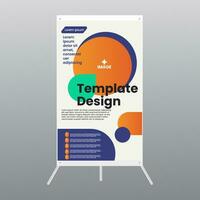 template y banner design show exhibition display promotion vector