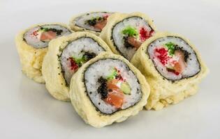 Japanese Cuisine on white photo