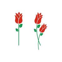 Rose flower Logo Template vector icon