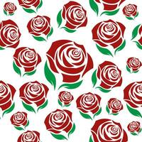 Rose seamless flower Background Template vector