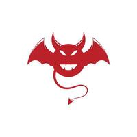 ilustración de diseño de icono de vector de cuerno de diablo