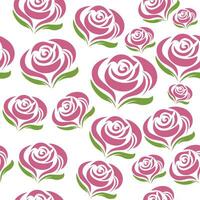 Rose seamless flower Background Template vector