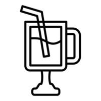 estilo de icono de vaso de bebida vector