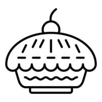 Cherry Pie Icon Style vector