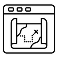 Game Map Icon Style vector