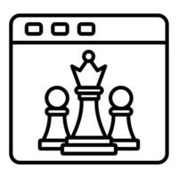 Chess Game Icon Style vector