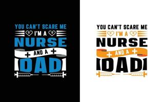 Nursing typography t shirt design vector