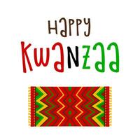 colección de vectores de feliz kwanzaa. símbolos de vacaciones en fondo blanco