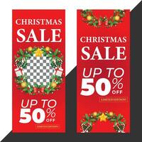 Christmas Banner Vertical Vector