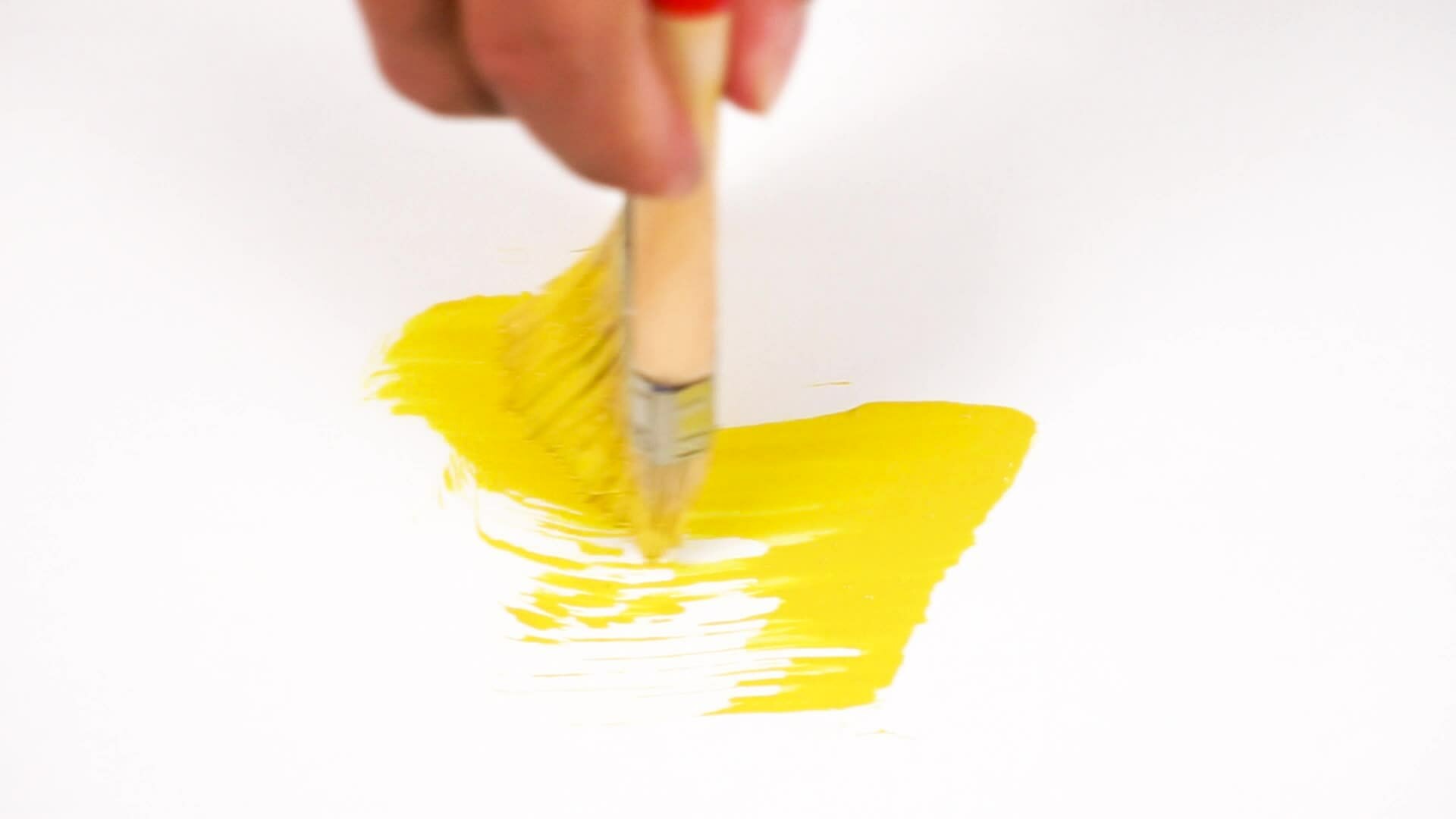 abstract trendy hand paint brush stroke of yellow color. artistic