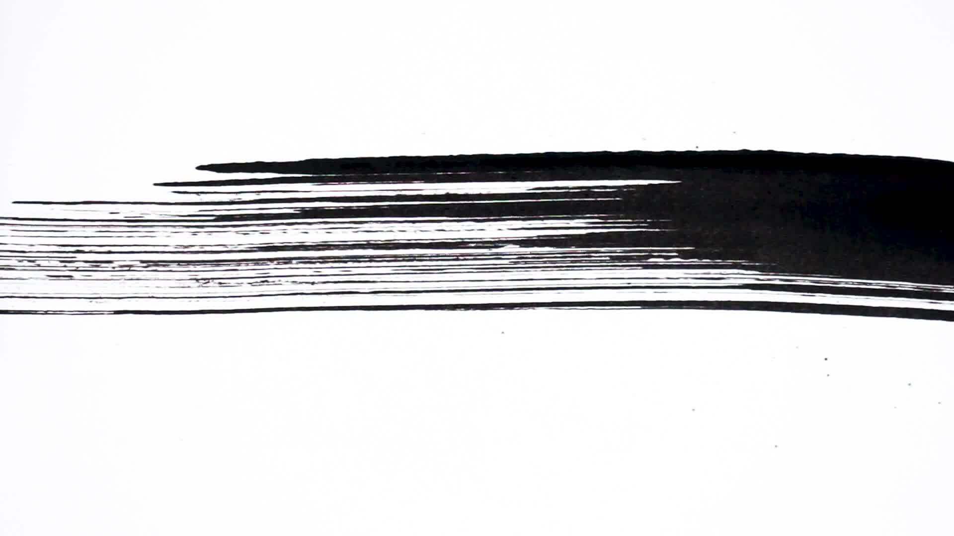 black line brush strokes for footage elements overlay. animated hand