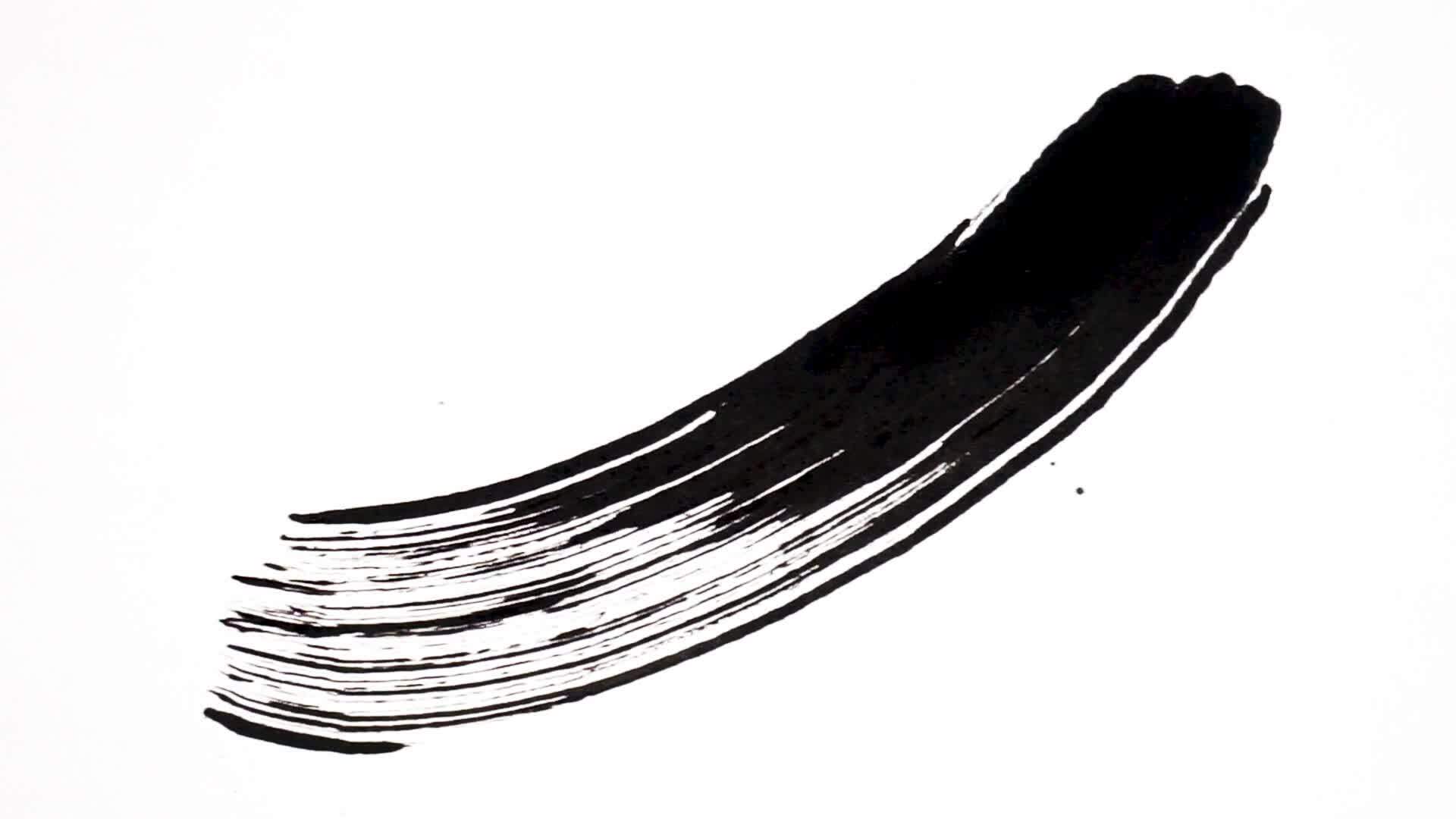 black line brush strokes for footage elements overlay. animated hand