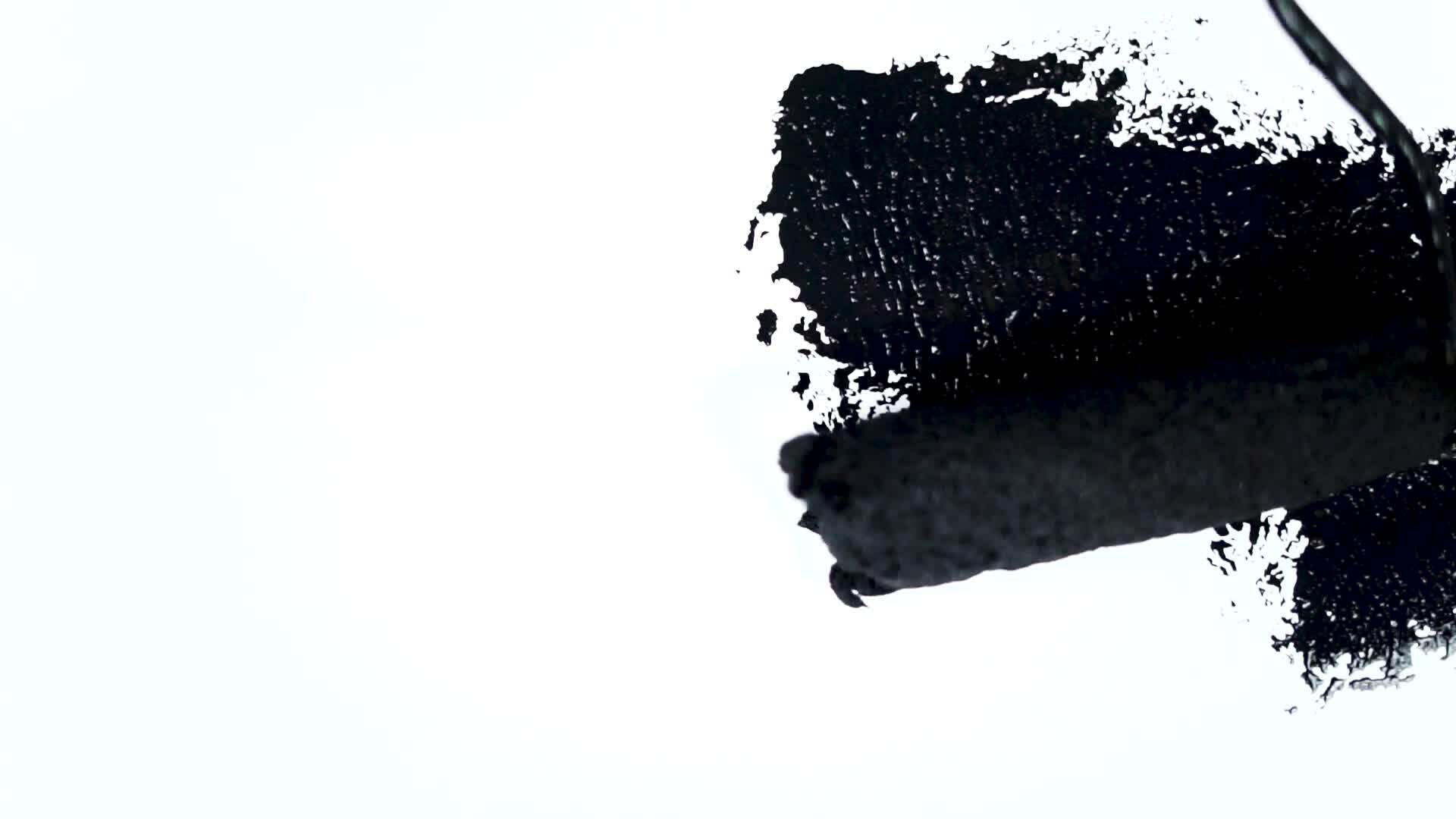 Black paint strokes with roller brushes for transition animations
