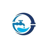 plumbing logo Vector icon design illustration