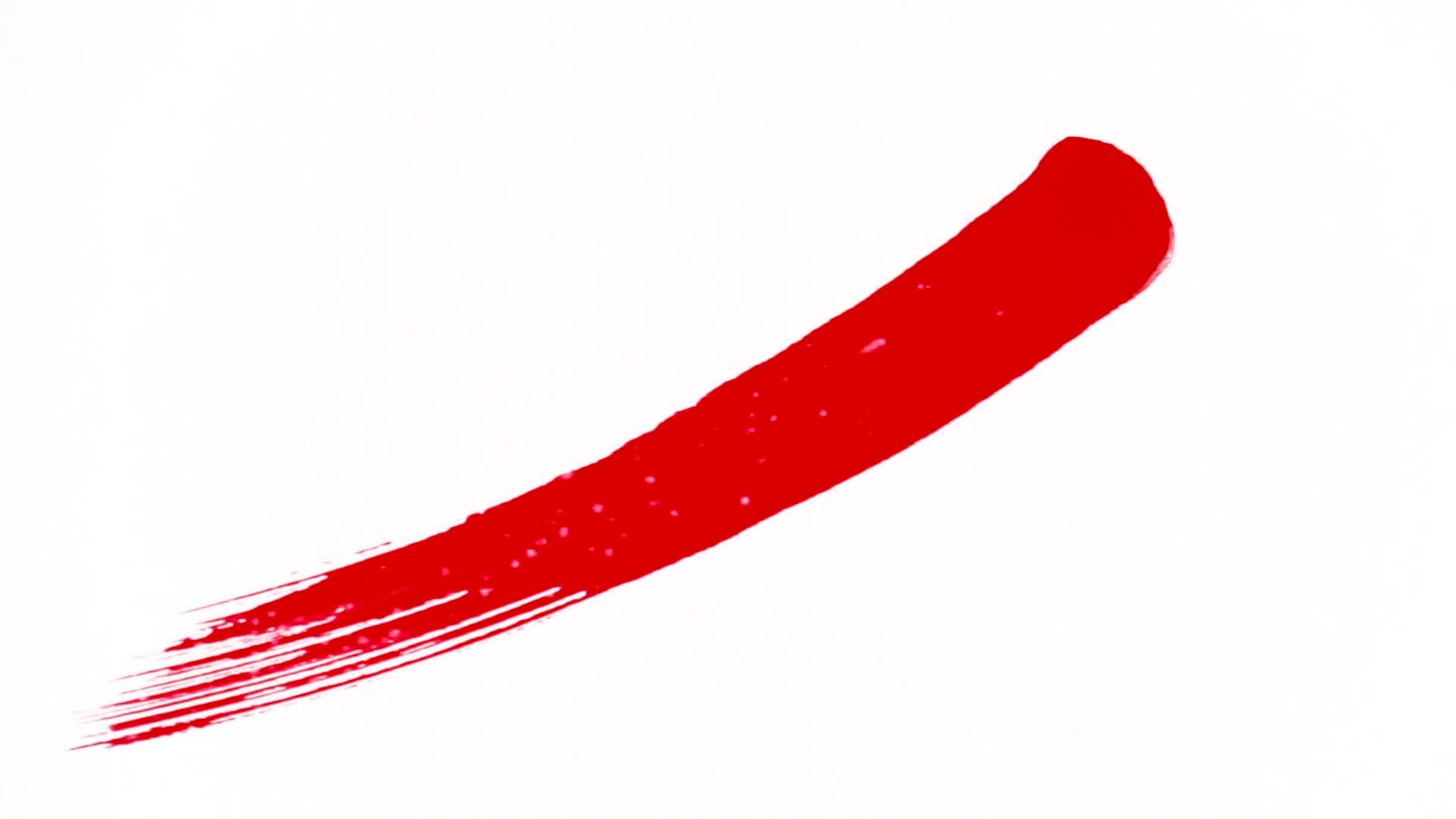 Red line brush strokes for footage elements overlay. animated hand