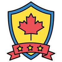 Canada Badge which can easily modify or editcanada badge,canada,badge,leaf,sign,national,canada national badge,canada leaf,flag,medal vector