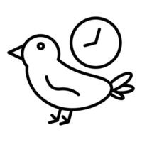 Early Bird Icon Style vector