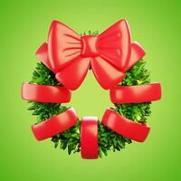Christmas wreath 3D illustration photo