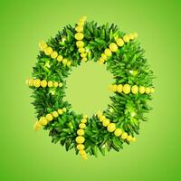 Christmas wreath 3D illustration photo