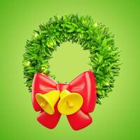 Christmas wreath 3D illustration photo