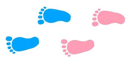 baby footprint steps vector