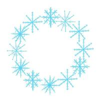 snowflake winter frame vector