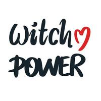 Witch power lettering vector
