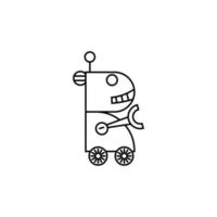 children's educational robot vector illustration