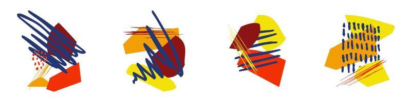Collection of colorful abstract composition graphic element