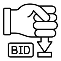 Minimum Bid Icon Style vector