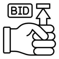 Maximum Bid Icon Style vector