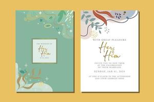 beautiful flowers wedding invitation card