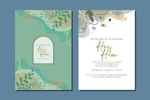 beautiful flowers wedding invitation card