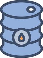 ilustración de vector de tambor de combustible en un fondo. símbolos de calidad premium. iconos vectoriales para concepto y diseño gráfico.