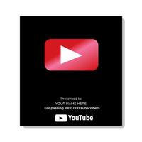 Black Youtuber Subscriber Play Button Illustrator. can be used for social media, youtube, websites, business and printing vector