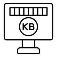 estilo de icono de kilobyte vector