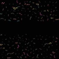 confetti concept design template holiday Happy Day. Black Background Celebration Vector illustration.