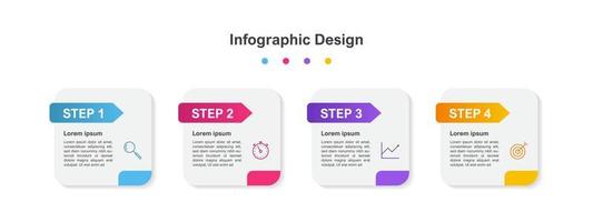 Colorful abstract business infographic template vector