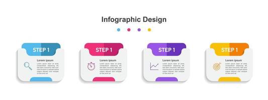 Colorful abstract business infographic template vector