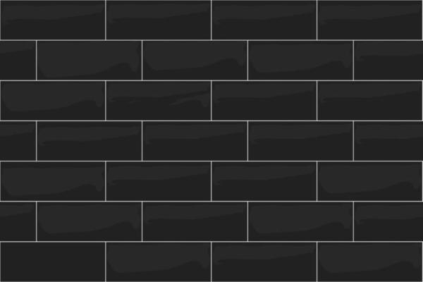 Ceramic tile wall or floor decoration, black dark mosaic brick seamless pattern for background. Vector illustration