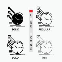 detection. inspection. of. regularities. research Icon in Thin. Regular. Bold Line and Glyph Style. Vector illustration