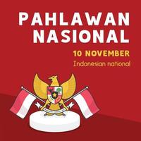 pancasila pahlawan nasional independence of indonesia banner vector