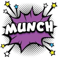 munch Pop art comic speech bubbles book sound effects vector