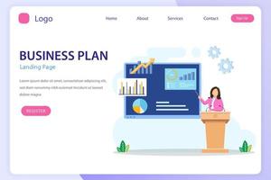 business plan Concept, plan strategy for success illustration vector