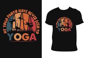 YOGA VINTAGE T-SHIRT DESIGN. YOGA VINTAGE T-SHIRT. Yoga vintage t-shirt free Vector. vector