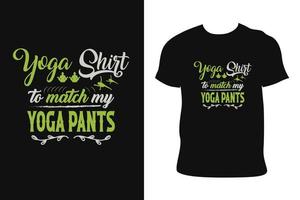 diseño de camisetas de yoga. camiseta de yoga. vector libre de camiseta de yoga.