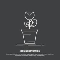 adventure. game. mario. obstacle. plant Icon. Line vector symbol for UI and UX. website or mobile application