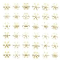 Vector set of different snowflakes