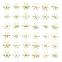 Vector set of different snowflakes