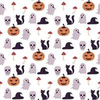 halloween seamless pattern vector